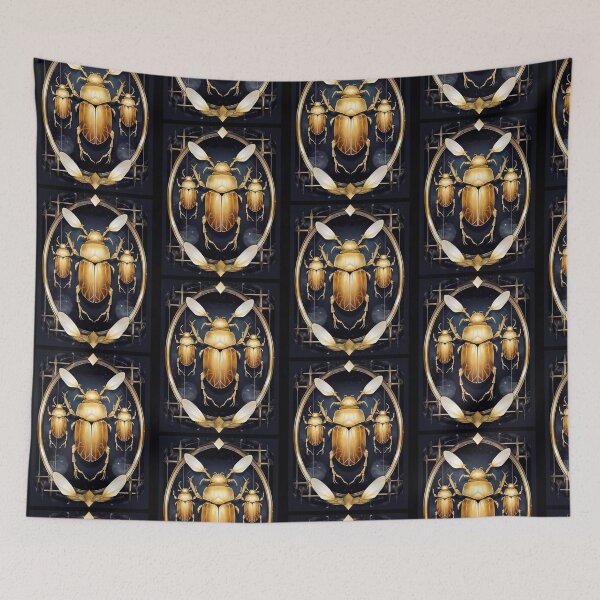 Item preview, Golden Scarab Egypt Art designed and sold by AquarelleAvenue.