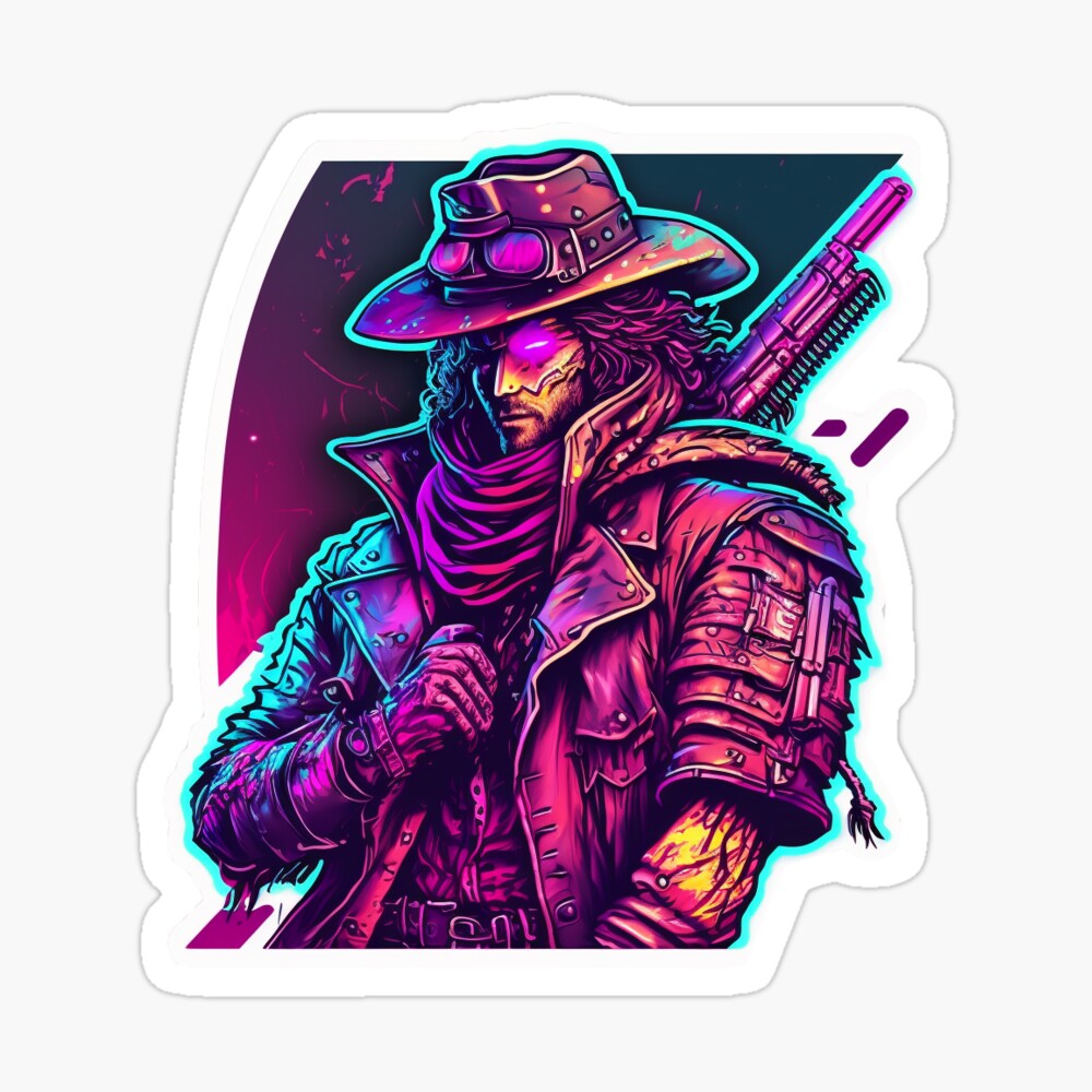 Cyberpunk Female Character in Futuristic Outfit Sticker by VNL-store