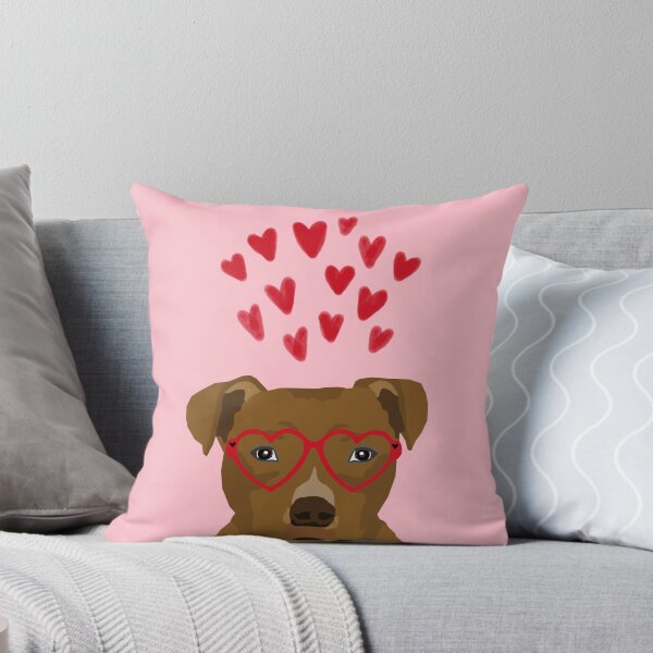 Item preview, Pitbull dog head heart glasses cute hearts dog breed valentines day pibble gifts designed and sold by PetFriendly.