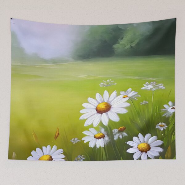 Item preview, Throw Pillow With Beautiful Daisies Painting - Spring Home Decor designed and sold by Sowari-Pillows.