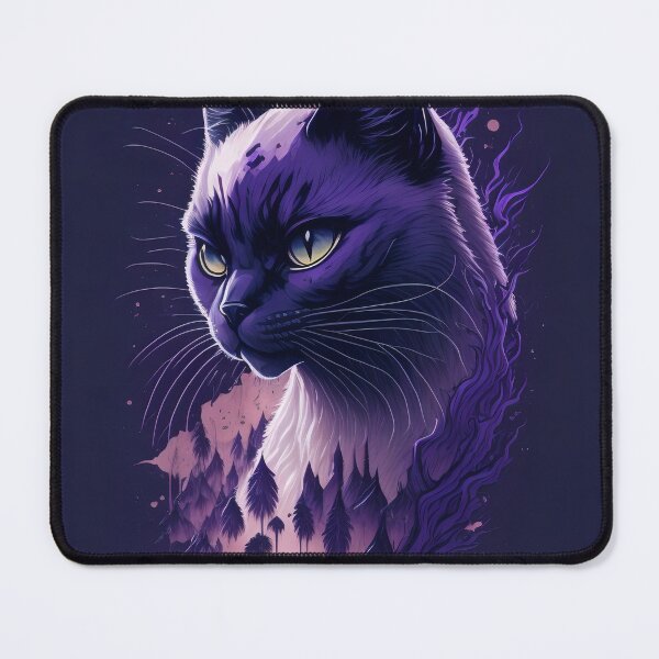 Item preview, Villainous purple Siamese cat designed and sold by Roporetis.