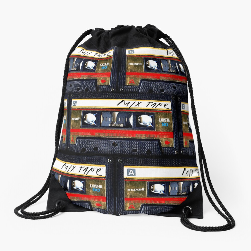 Gold Mix cassette tape Drawstring Bag