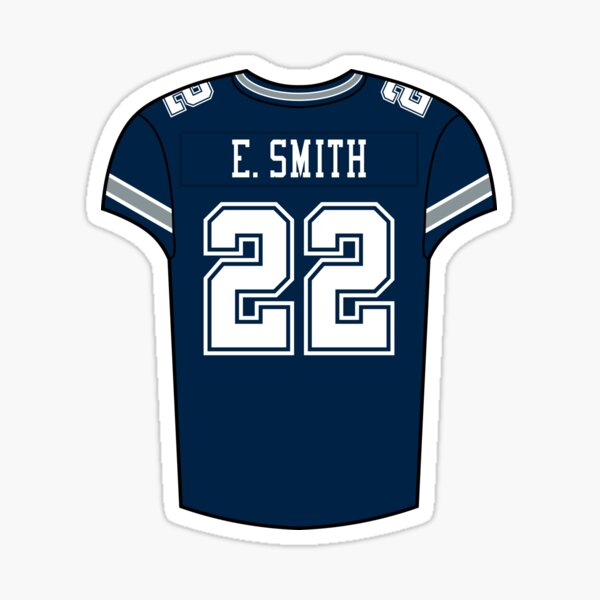 22 EMMITT SMITH Dallas Cowboys NFL RB White/Blue Throwback Jersey