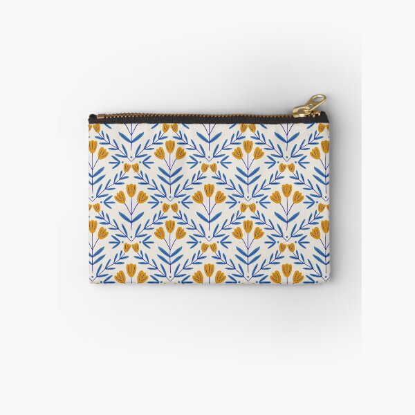Item preview, Floral Repeat Pattern (blue/yellow) designed and sold by Design Minds Boutique.