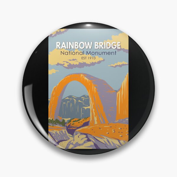 Item preview, Rainbow Bridge National Monument Utah Travel Art Vintage designed and sold by KrisSidDesigns.