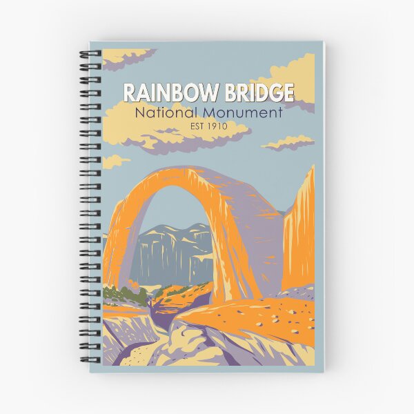 Item preview, Rainbow Bridge National Monument Utah Travel Art Vintage designed and sold by KrisSidDesigns.
