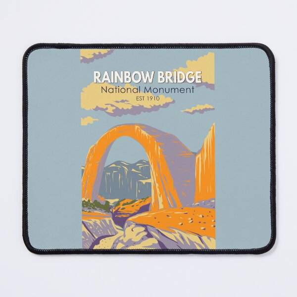 Item preview, Rainbow Bridge National Monument Utah Travel Art Vintage designed and sold by KrisSidDesigns.