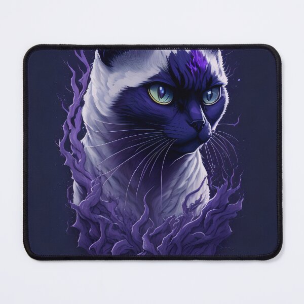 Item preview, Villainous purple Siamese cat designed and sold by Roporetis.