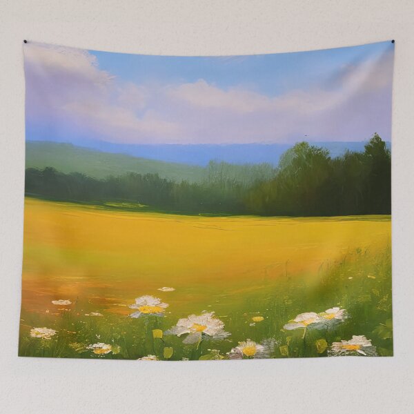 Item preview, Throw Pillow With Beautiful Daisies Painting - Spring Home Decor designed and sold by Sowari-Pillows.
