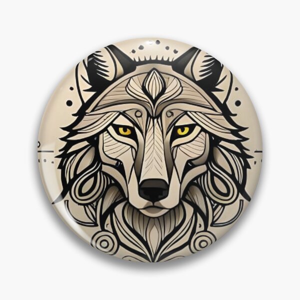 Item preview, The image of the wolf is designed in a simple 2D style. designed and sold by Arnadn.