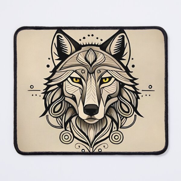 Item preview, The image of the wolf is designed in a simple 2D style. designed and sold by Arnadn.