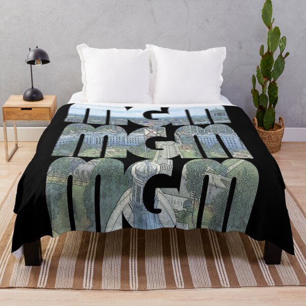 Item preview, Montgomery, Alabama MGM Morning Cityscape Repeating Pattern designed and sold by CrabbyLobster.