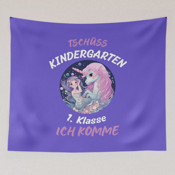 Item preview, Children starting school 2023 girls mermaid and unicorn designed and sold by Kentala.