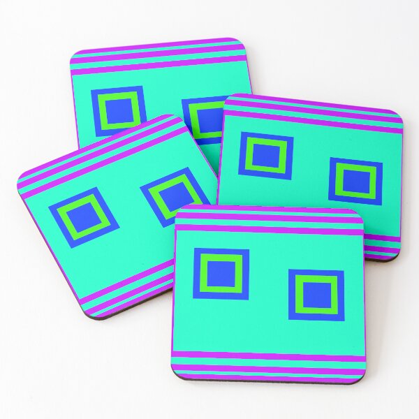 Artikelvorschau, Two Blue Green Squares entworfen und verkauft von GEOMETRIC ART .