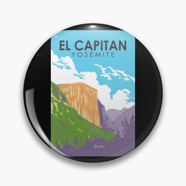 Item preview, Yosemite National Park El Capitan Travel Art Vintage designed and sold by KrisSidDesigns.