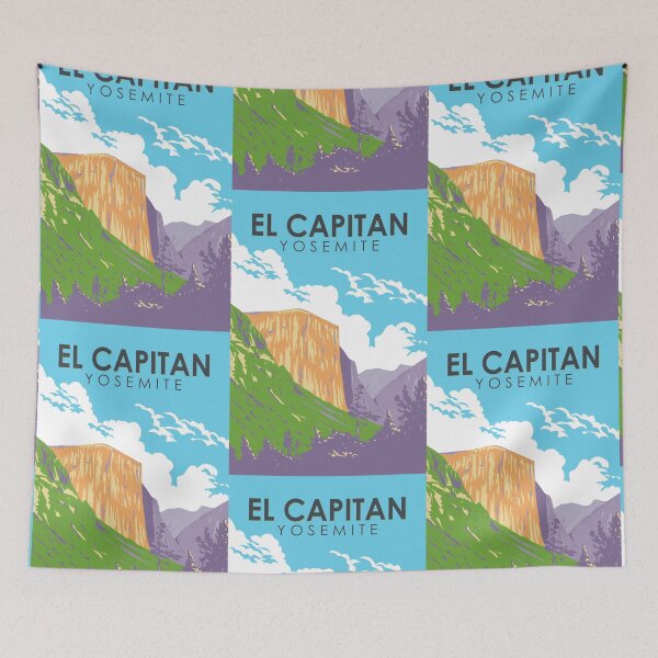 Item preview, Yosemite National Park El Capitan Travel Art Vintage designed and sold by KrisSidDesigns.