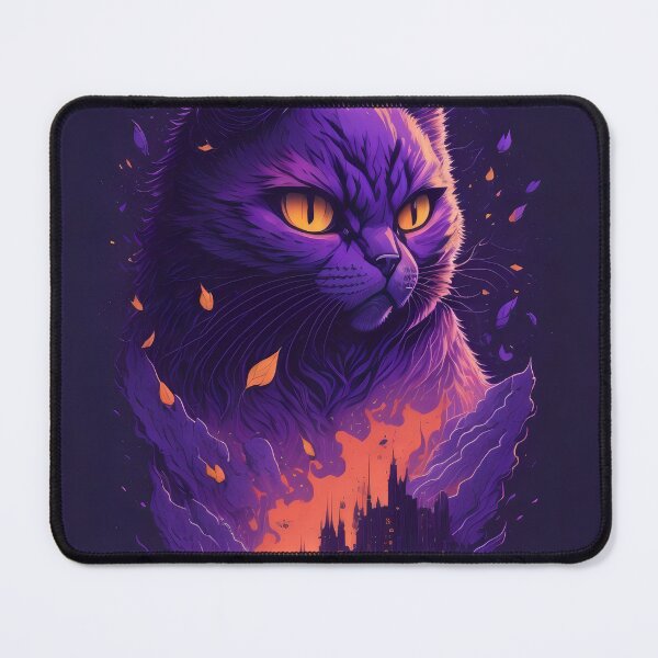 Item preview, Villainous purple cat designed and sold by Roporetis.