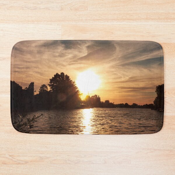 Item preview, Sunset with clouds over the river, fine art photography designed and sold by nachodramis.