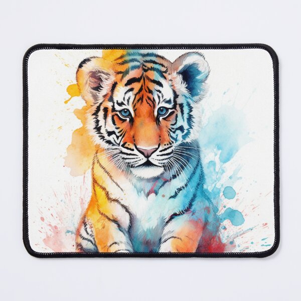 Item preview, Cute Baby Tiger Cub Watercolor designed and sold by AquarelleAvenue.