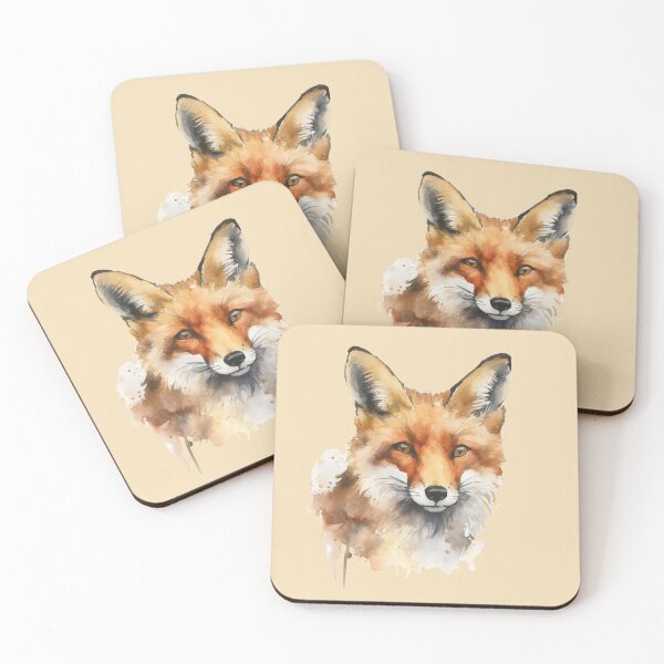 Item preview, Wildlife Watercolour Painting, Fox designed and sold by ABearWithAMouse.