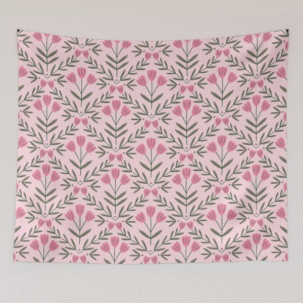 Item preview, Floral Repeat Pattern (pink/green) designed and sold by Design Minds Boutique.
