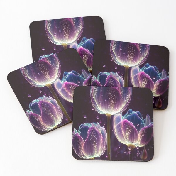 Item preview, Glowing Pink Tulips designed and sold by Red Witch Art.