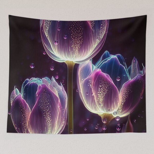 Item preview, Glowing Pink Tulips designed and sold by Red Witch Art.