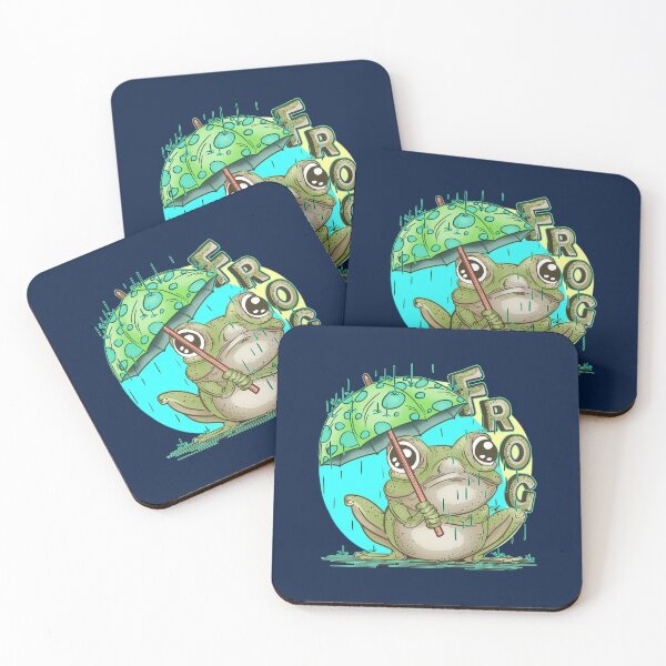 Item preview, Rainy Day Frog Holding an Umbrella: Frog designed and sold by iduzarts.