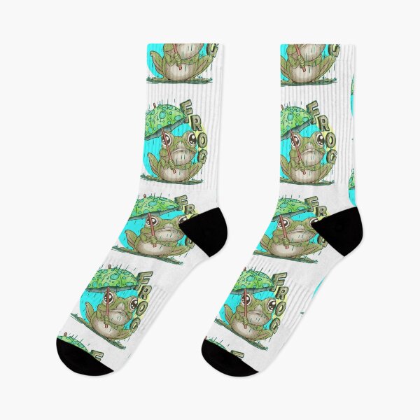 Item preview, Rainy Day Frog Holding an Umbrella: Frog designed and sold by iduzarts.