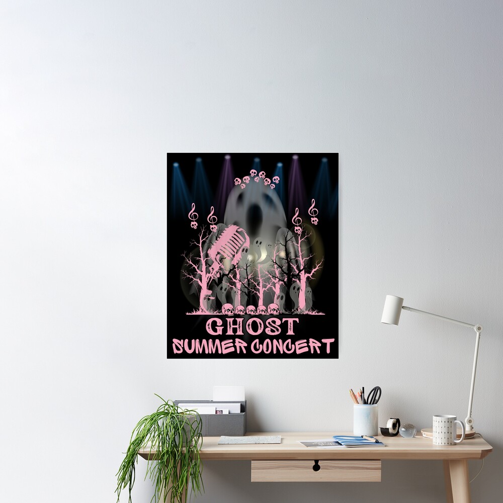 Poster for Sale avec l'œuvre « Concert d'été de visage de fantôme