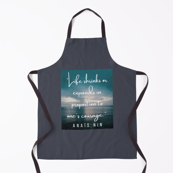 Item preview, Dusk at sea and an  Anaïs Nin quote: Life shrinks or expands in proportion to one's courage. designed and sold by artbleed.