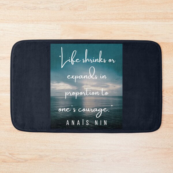 Item preview, Dusk at sea and an  Anaïs Nin quote: Life shrinks or expands in proportion to one's courage. designed and sold by artbleed.
