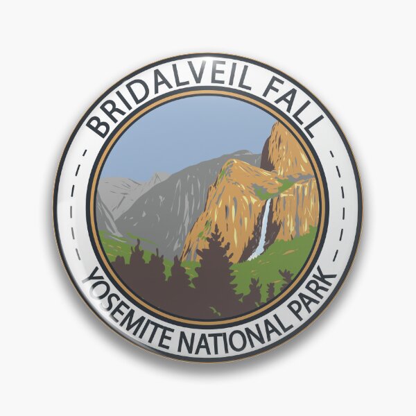 Item preview, Yosemite National Park Bridalveil Fall Badge designed and sold by KrisSidDesigns.