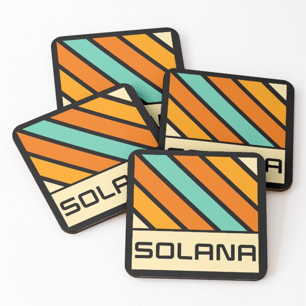 Item preview, Solana SOL CryptoAltcoin - Retro Design designed and sold by CryptoMoods.
