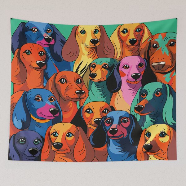 Item preview, Colorful Wiener Dog Patter designed and sold by bostmeyer.