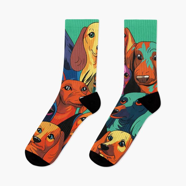 Item preview, Colorful Wiener Dog Patter designed and sold by bostmeyer.