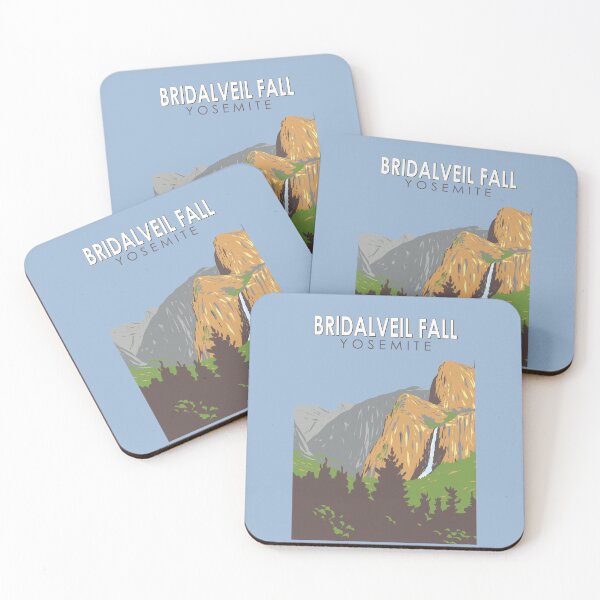 Item preview, Yosemite National Park Bridalveil Fall Travel Art Vintage designed and sold by KrisSidDesigns.