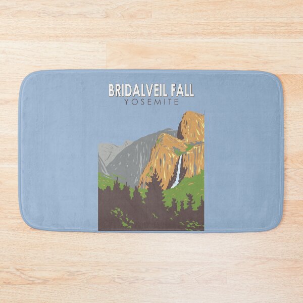 Item preview, Yosemite National Park Bridalveil Fall Travel Art Vintage designed and sold by KrisSidDesigns.