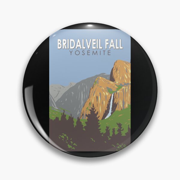 Item preview, Yosemite National Park Bridalveil Fall Travel Art Vintage designed and sold by KrisSidDesigns.