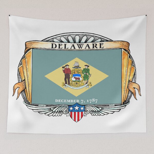 Item preview, Delaware Art Deco Design with Flag designed and sold by Cleave.