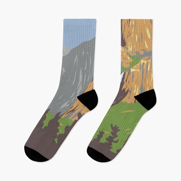 Item preview, Yosemite National Park Bridalveil Fall Travel Art Vintage designed and sold by KrisSidDesigns.