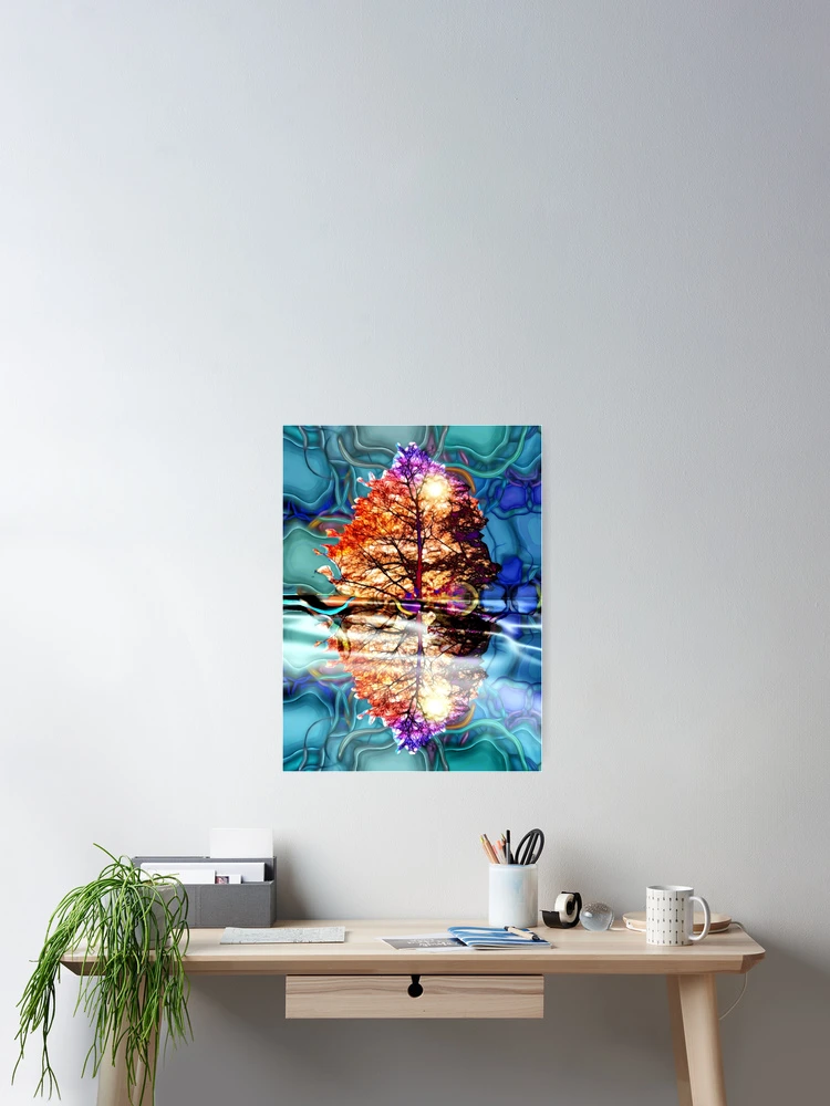 Thumbnail 2 of 3, Poster, Colorful Tree designed and sold by Daniel Janda.