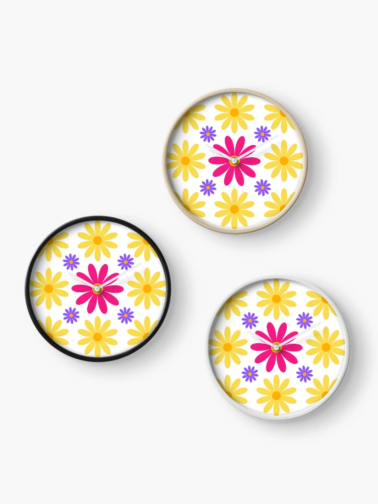 Thumbnail 3 of 4, Clock, Spring Flowers! designed and sold by LapillusDesigns.