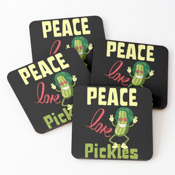 Item preview,  Peace Love Pickles: Colorful, Funny, hipi retro pickle for Pickle Lovers! designed and sold by Drzamag.