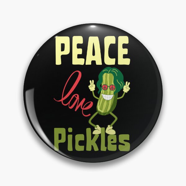Item preview,  Peace Love Pickles: Colorful, Funny, hipi retro pickle for Pickle Lovers! designed and sold by Drzamag.