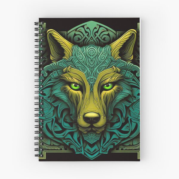 Item preview, Celtic art wolf illustration designed and sold by Paul Fleet.