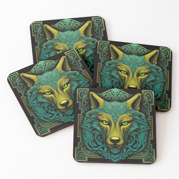 Item preview, Celtic art wolf illustration designed and sold by Paul Fleet.