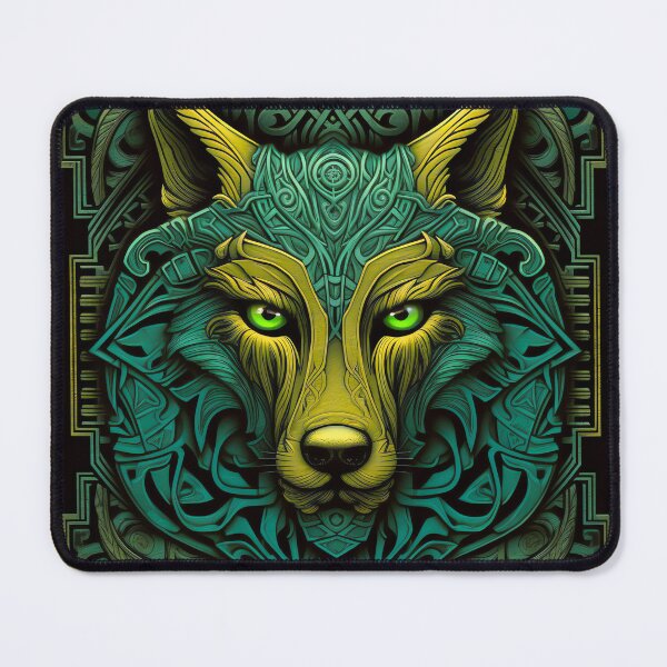 Item preview, Celtic art wolf illustration designed and sold by Paul Fleet.