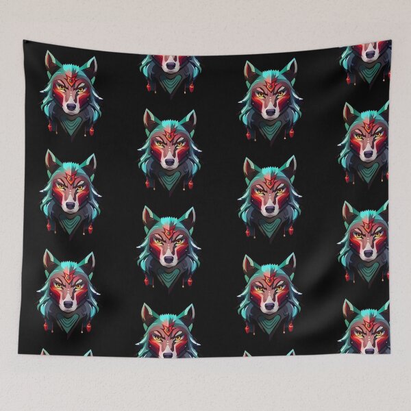 Item preview, wolf face illustration art designed and sold by AnZWork.
