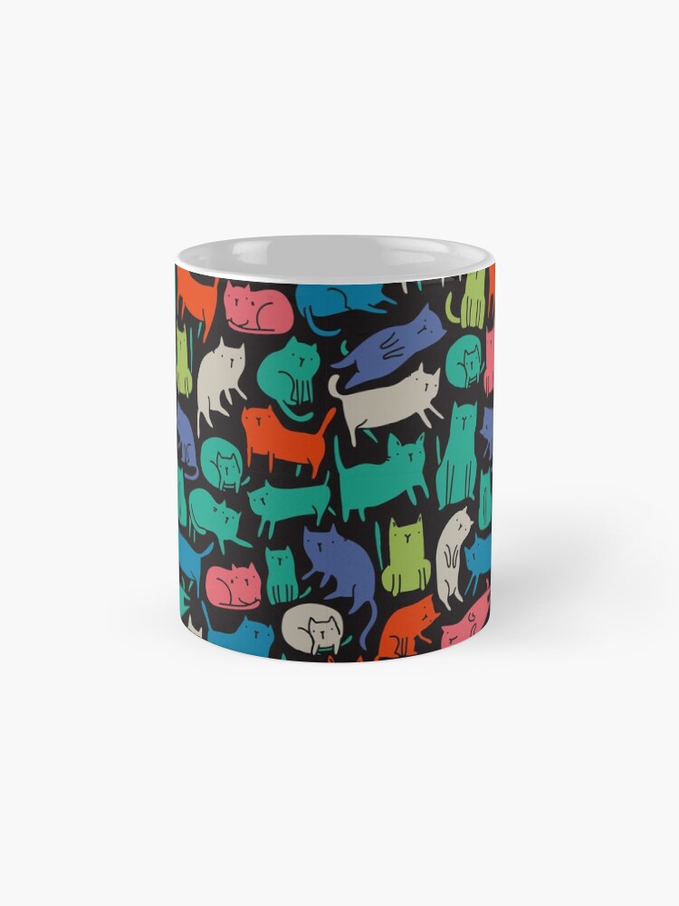 Alternate view of Cool Cats. Funny cute colorful pet design. Mug